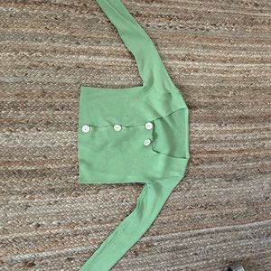 Green cardigan/top